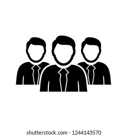 Team Glyph Black Icon