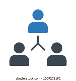 team glyph colour vector icon