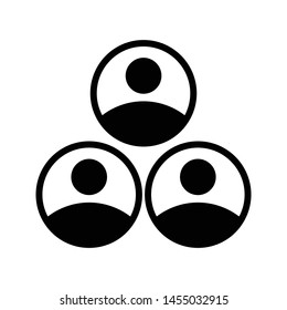 team glyph flat vector icon