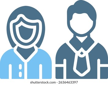 Team Glyph Two Colour Icon