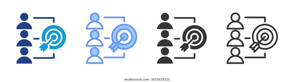 Team Goal icon set multiple style collection