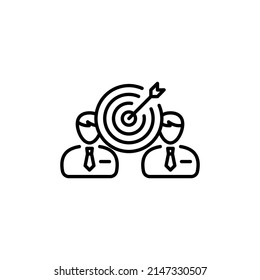 Icono de Objetivo de equipo en vector. logotipo