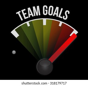 Team goals meter sign concept illustration design graphic