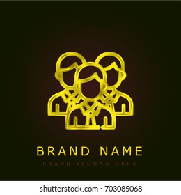 Team golden metallic logo
