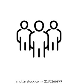 Team Group filled line icon. linear style sign for mobile concept and web design. Outline vector icon. Symbol, logo illustration. Vector graphic