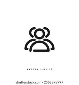 Team Group Icon. Editable Stroke