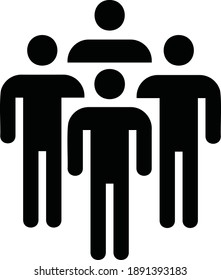 Team or group icon on a white background for your website and presentation purposes