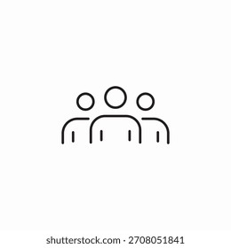 Vector de signo de icono de grupo de equipo