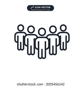 plantilla de símbolo de icono de grupo de equipo para la ilustración vectorial de la colección de diseño gráfico y web