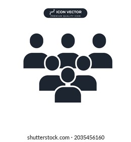 plantilla de símbolo de icono de grupo de equipo para la ilustración vectorial de la colección de diseño gráfico y web