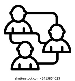 Team group interpreter icon outline vector. Person case. Conference app