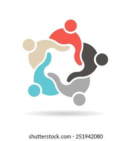 Team group of people logo. Concept of group of people collaboration and great work.