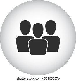 Team group sign simple icon on  background