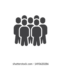 Team group staff vector icon. Teamwork filled flat sign for mobile concept and web design. Crowd of people glyph icon. Symbol, logo illustration. Vector graphics