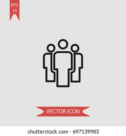 Team, group vector icon, illustration symbol