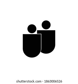 team, group vector icon white background