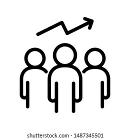 Team growth icon vector illustration EPS 10