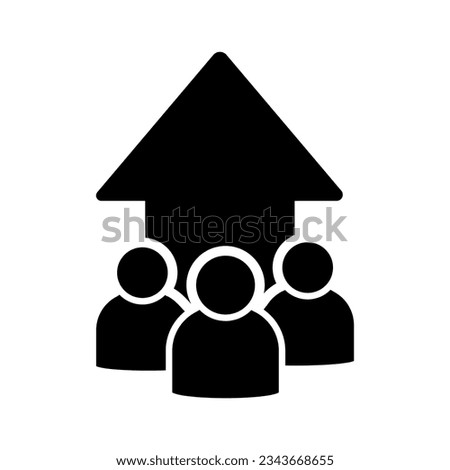 Team growth icon vector set, development illustration sign collection, popularity symbol.