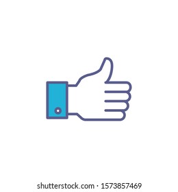 team hand like fill style icon vector illustration design