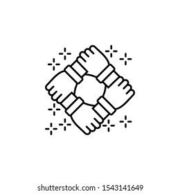 Team hands icon. Element of no government organisation icon