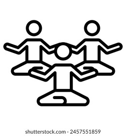 Team Harmony icon line vector illustration