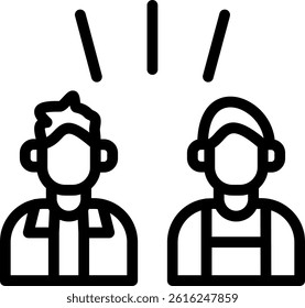 Team Harmony Line Vector Icon Design