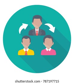 
Team Hierarchy flat colored Icon
