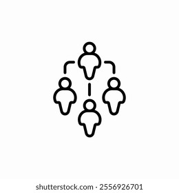 team hierarchy icon sign vector