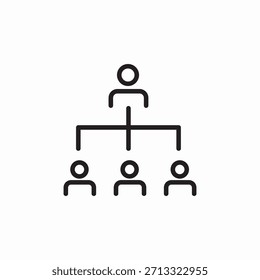 team hierarchy icon sign vector