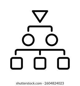 Team Hierarchy line icon. linear style sign for mobile concept and web design. Outline vector icon. Symbol, logo illustration. Vector graphic