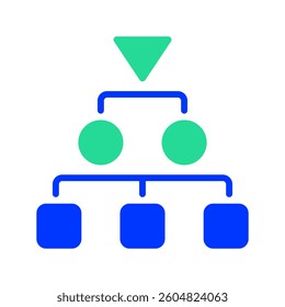 Team Hierarchy line icon. linear style sign for mobile concept and web design. Outline vector icon. Symbol, logo illustration. Vector graphic
