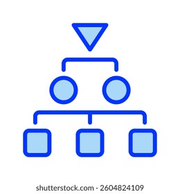 Team Hierarchy line icon. linear style sign for mobile concept and web design. Outline vector icon. Symbol, logo illustration. Vector graphic