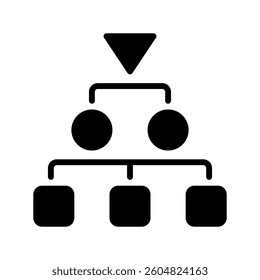 Team Hierarchy line icon. linear style sign for mobile concept and web design. Outline vector icon. Symbol, logo illustration. Vector graphic
