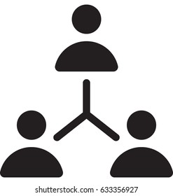 Team hierarchy Vector Icon