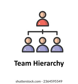 Team hierarchy vector icon which can easily modify or edit

