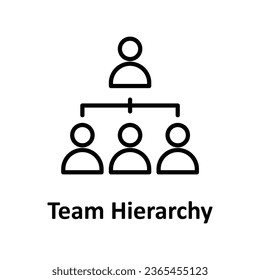 Team hierarchy vector icon which can easily modify or edit

