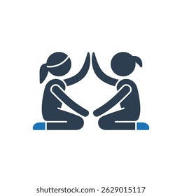 Team High Five Icon Isolated On White Background