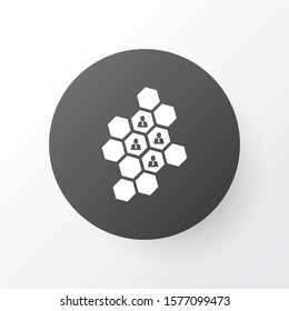 Team honeycomb icon symbol. Premium quality isolated beeswax element in trendy style.