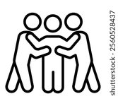 Team Huddle Icon Element For Design