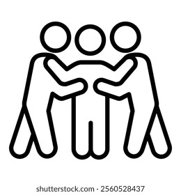 Team Huddle Icon Element For Design