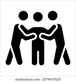 Team Huddle Icon Element For Design