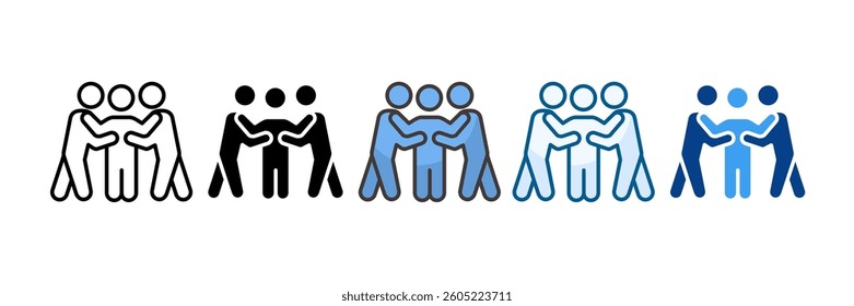 Team Huddle Icon Set Multiple Style Collection