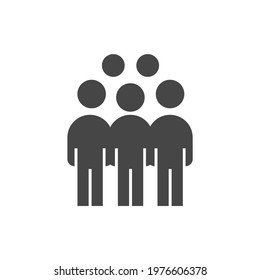 Team Icon Black and White Vector Graphic