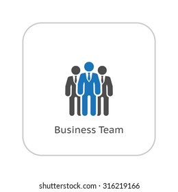 Team Icon. Business Concept. Flat Design. Isolated Illustration.