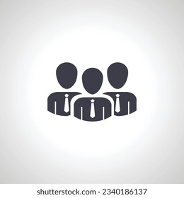 team icon. Business team work activity. Staff unity icon