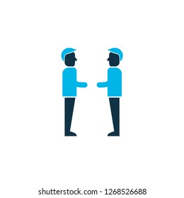 Team icon colored symbol. Premium quality isolated people element in trendy style.