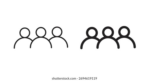 Symbolkonzept des Teams. Logo-Symbol für Web und Mobile. Pixel perfekt.
