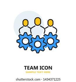 Team Icon Design. Vector Illustration.