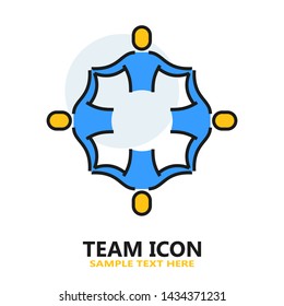 Team Icon Design. Vector Illustration.