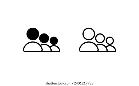Team icon design with white background stock illustration